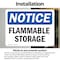 Signmission Flammable Storage OSHA Notice Sign, Vinyl Decal, 7in W x 5in L, 2PK OS-2PACK-NS-D-57-L-12782 - alternate 6
